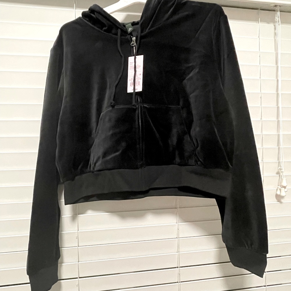 Wild fable  black crop velvet jacket